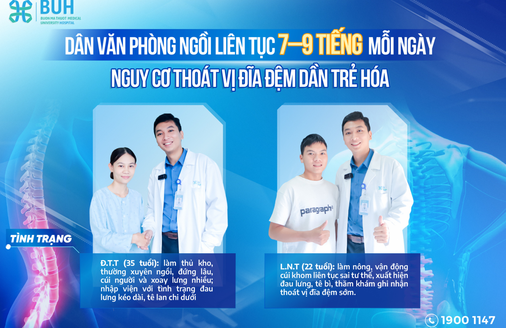 CẢNH BÁO NGUY CƠ THOÁT VỊ ĐĨA ĐỆM