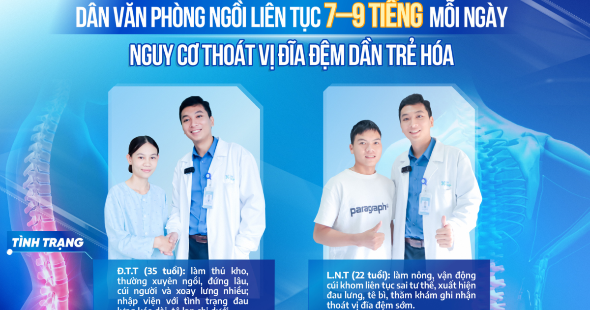 CẢNH BÁO NGUY CƠ THOÁT VỊ ĐĨA ĐỆM